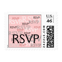 Pink Coral 2013 RSVP Wedding Postage