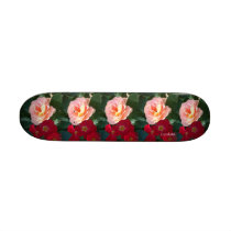 "Pink Coral Red Roses" Skateboard by CaroleArt "Pink Coral Red Roses" Skateboard