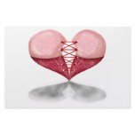 Pink Corest Heart Custom Stationery