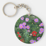 Pink Cosmos flowers Keychains