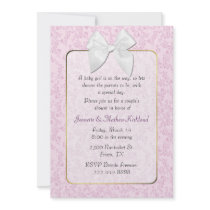 Pink Cottage Chic Couple's Baby Shower Invitation
