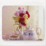 Pink Cottage tea set flowers Mousepad