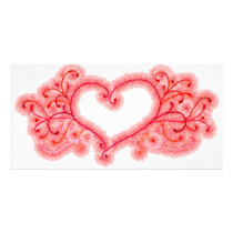 Pink Cotton Candy Heart photo cards