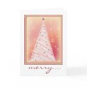 Pink Country Christmas tree card by perfectpostage Pink Country Christmas tree card