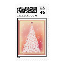 Pink Country Christmas Tree Stamp