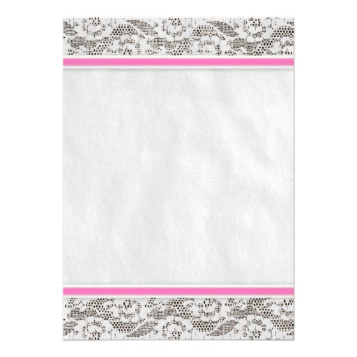 Pink Country Lace Bridal Shower Invitations