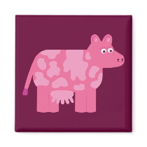 Pink Cow Magnet