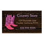 Pink Cowboy Boots-Western Theme Business Cards