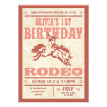 Pink Cowgirl Birthday Rodeo Poster Invitations