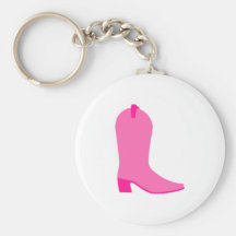 Pink Cowgirl Boot Key Chains