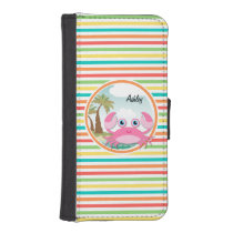 Pink Crab; Bright Rainbow Stripes iPhone 5 Wallets at Zazzle
