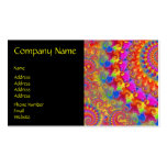 Pink Crazy Fractal business cards
