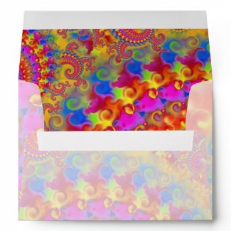 Pink Crazy Fractal zazzle_envelope