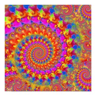 Pink Crazy Fractal print