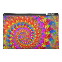 Pink Crazy Fractal Travel Accessory Bags