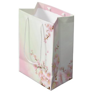 Pink & Cream Magnolia Blossom Natural Spa Medium Gift Bag