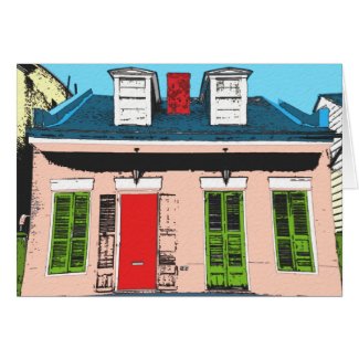 Pink Creole Cottage card