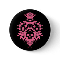 Pink Crest with Skull and Cardsuits
