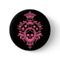 Pink Crest with Skull and Cardsuits buttons
