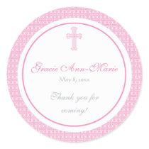 Pink Cross Address Label/Favor Sticker