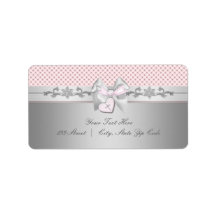 Pink Cross Address Labels