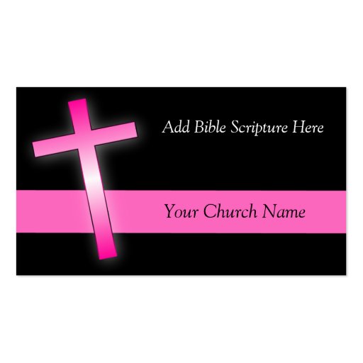 Pink Cross Business Cards