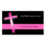 Pink Cross Business Cards