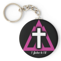 Pink Cross keychain
