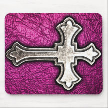 Pink Cross Mousepads