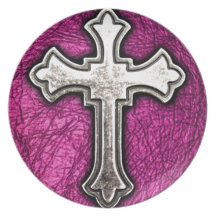 Pink Cross Plate