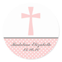 Pink Cross Stickers