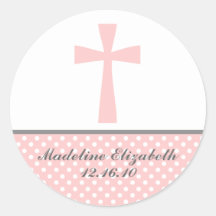 Pink Cross Stickers