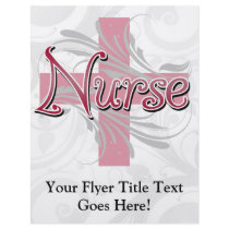 Pink Cross/Swirl Nurse Flyers