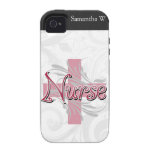 Pink Cross/Swirl Nurse iPhone 4/4S Cases