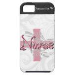 Pink Cross/Swirl Nurse iPhone 5 Case