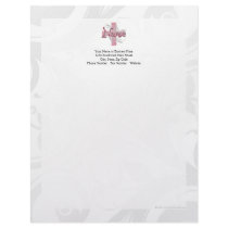 Pink Cross/Swirl Nurse Letterhead Design