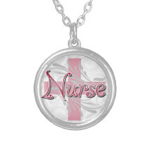 Pink Cross/Swirl Nurse Pendant