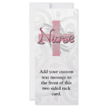 Pink Cross/Swirl Nurse Custom Rack Card