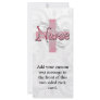 Pink Cross/Swirl Nurse Custom Rack Card