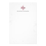 Pink Cross/Swirl Nurse Stationery