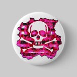 Pink Crossbones buttons