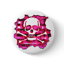 Pink Crossbones buttons
