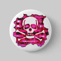 Pink Crossbones buttons
