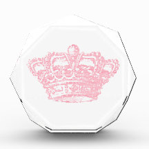 Pink Crown Acrylic Award