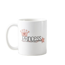 Pink Crown and Wand Princess mugs by girl_stuff Pink Crown and Wand Princess mugs