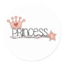 Pink Crown and Wand Princess Stickers