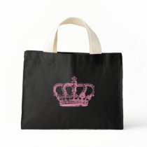 Pink Crown Canvas Bags