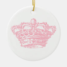 Pink Crown Christmas Tree Ornament