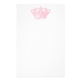 Pink Crown Customized Stationery