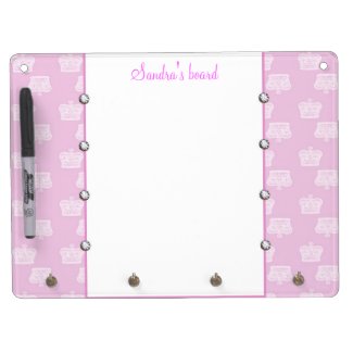 Pink Crown Dry Erase Board
